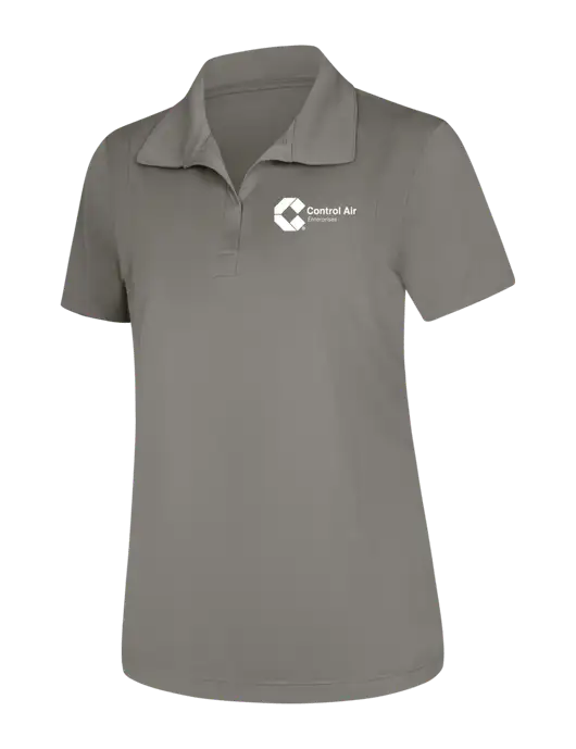Womens Medium Grey Micropique Sport-Wick Polo w/Control Air Enterprises Logo