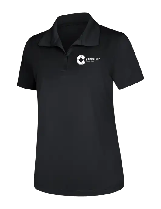 Womens Black Micropique Sport-Wick Polo w/Control Air Enterprises Logo