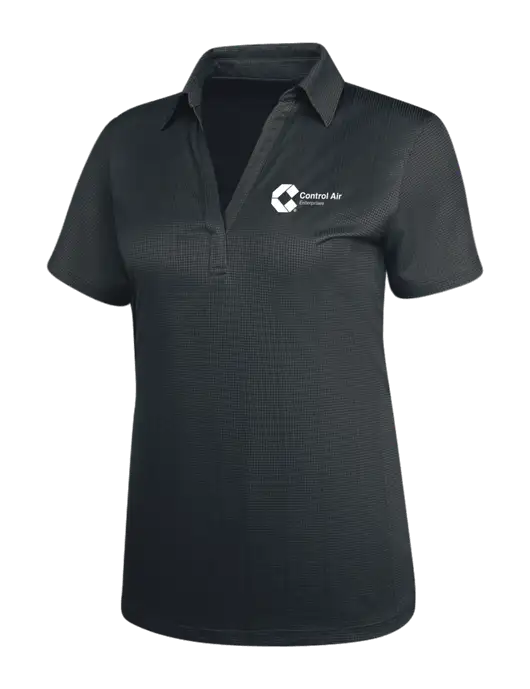 Dark Grey Womens Performance Fine Jacquard Polo w/Control Air Enterprises Logo
