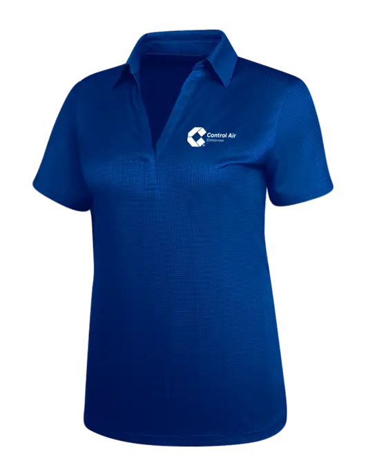 Dark Royal Blue Womens Performance Fine Jacquard Polo w/Control Air Enterprises Logo