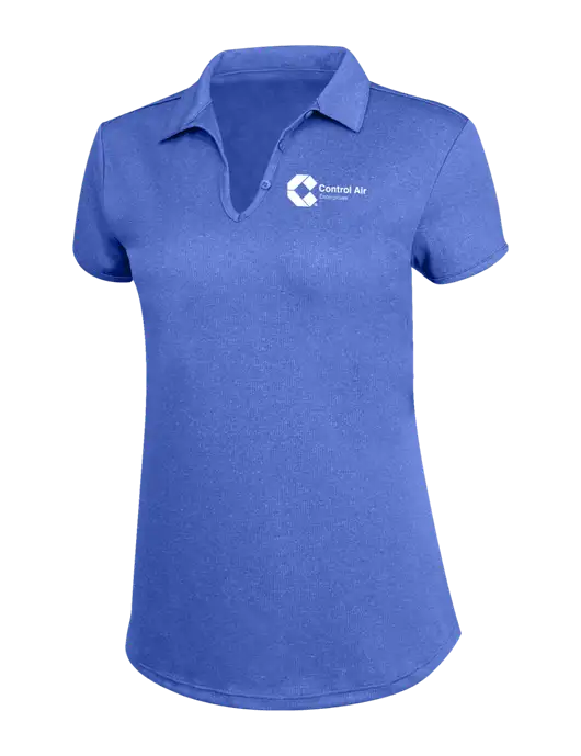 Womens Light Royal Trace Heather Polo w/Control Air Enterprises Logo