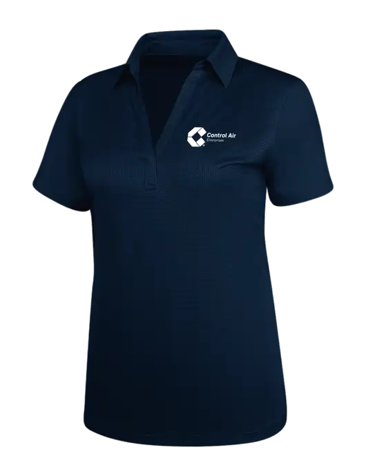Navy Womens Performance Fine Jacquard Polo w/Control Air Enterprises Logo