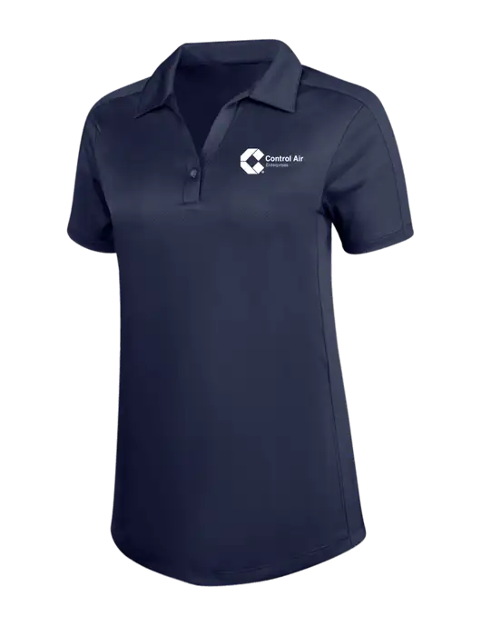 Womens Dark Navy Diamond Jacquard Polo w/Control Air Enterprises Logo