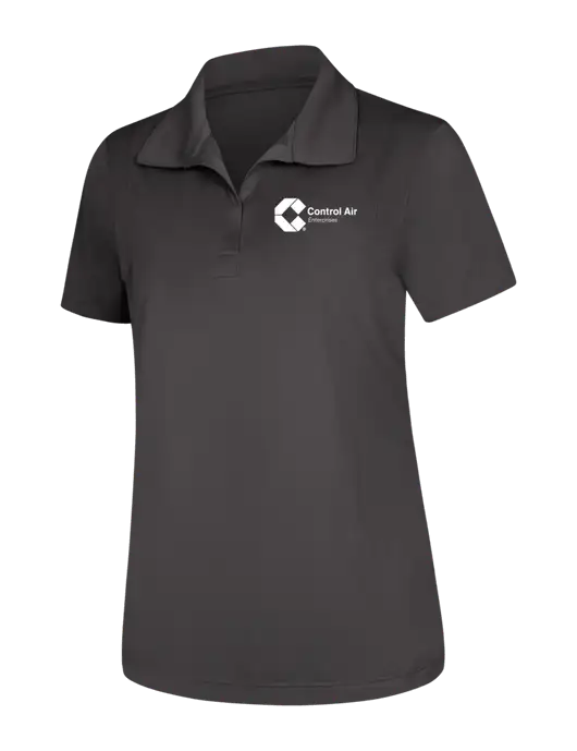 Womens Dark Grey Micropique Sport-Wick Polo w/Control Air Enterprises Logo