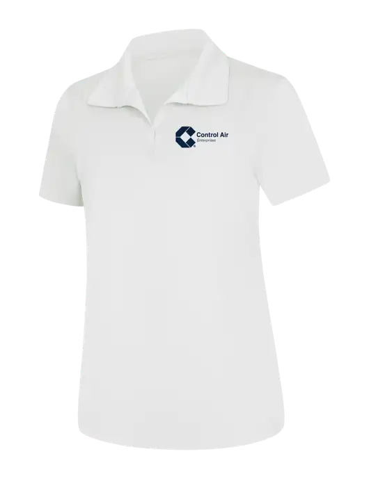 Womens White Micropique Sport-Wick Polo w/Control Air Enterprises Logo
