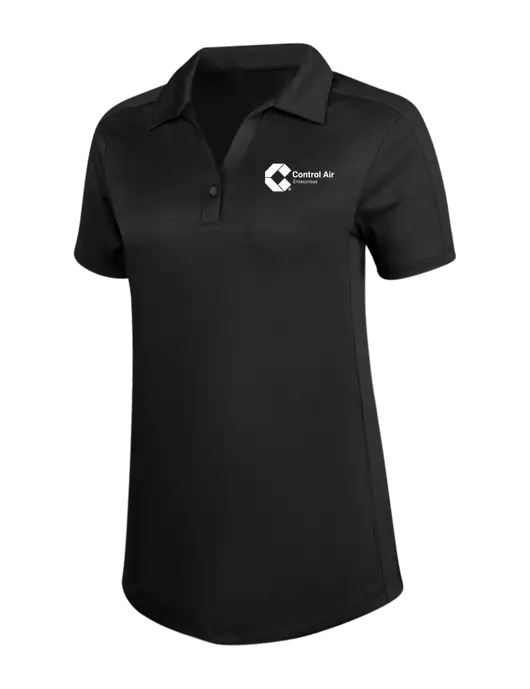 Womens Black Diamond Jacquard Polo w/Control Air Enterprises Logo