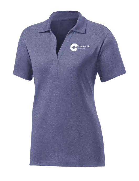 Womens Navy Heather Contender Polo w/Control Air Enterprises Logo