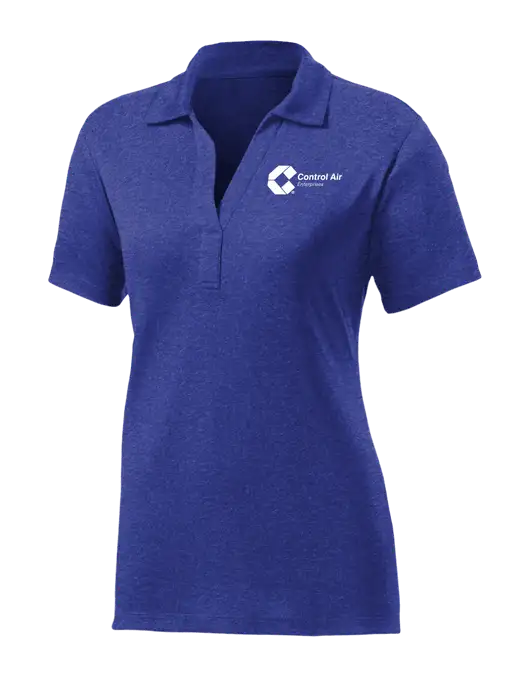 Womens Dark Royal Heather Contender Polo w/Control Air Enterprises Logo