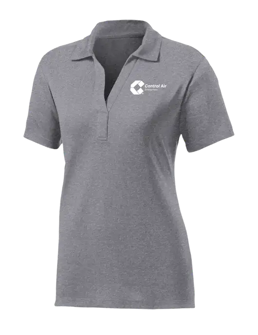 Womens Medium Grey Heather Contender Polo w/Control Air Enterprises Logo