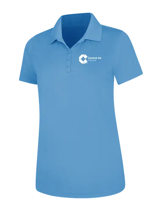 Carolina Blue Womens Dry Zone UV Mesh Polo w/Control Air Enterprises Logo