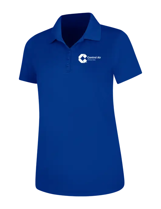 Dark Royal Womens Dry Zone UV Mesh Polo w/Control Air Enterprises Logo