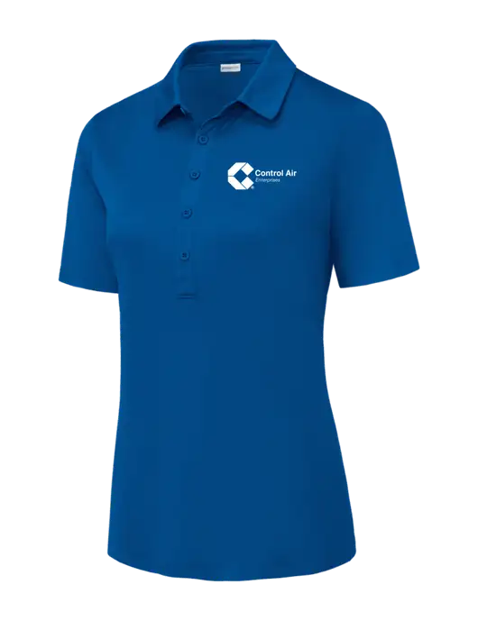 True Royal Womens Posi-UV Pro Polo w/Control Air Enterprises Logo