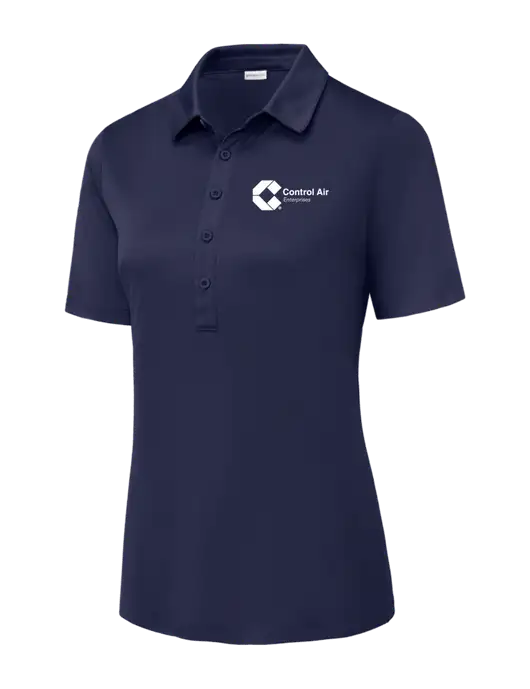 True Navy Womens Posi-UV Pro Polo w/Control Air Enterprises Logo