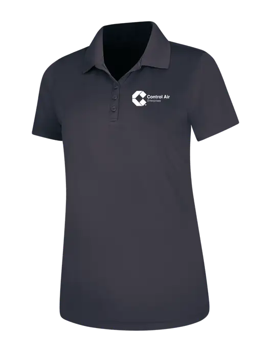 Dark Grey Womens Dry Zone UV Mesh Polo w/Control Air Enterprises Logo