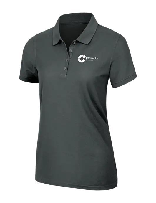 Dark Grey Womens Core Classic Pique Polo w/Control Air Enterprises Logo