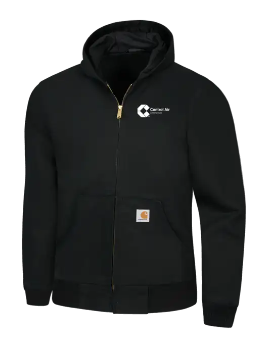 Carhartt Black Thermal Lined Duck Active Jacket w/Control Air Enterprises Logo
