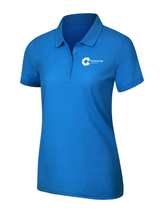 Light Royal Blue Womens Core Classic Pique Polo w/Control Air Enterprises Logo
