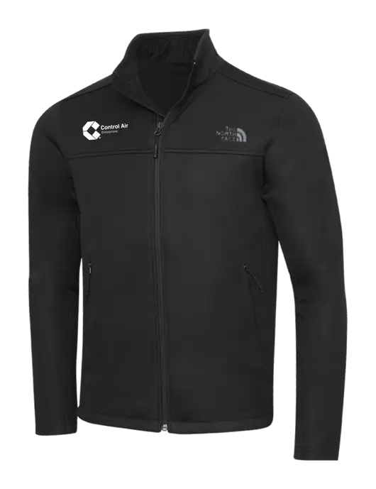 North Face Black Ridgewall Soft Shell Jacket w/Control Air Enterprises Logo