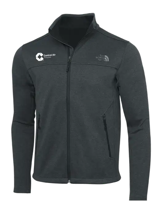 North Face Dark Grey Heather Ridgewall Soft Shell Jacket w/Control Air Enterprises Logo