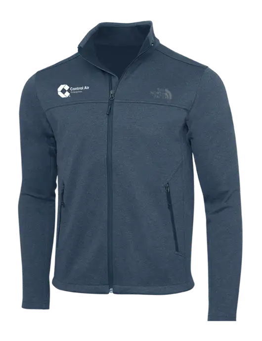 North Face Light Navy Heather Ridgewall Soft Shell Jacket w/Control Air Enterprises Logo