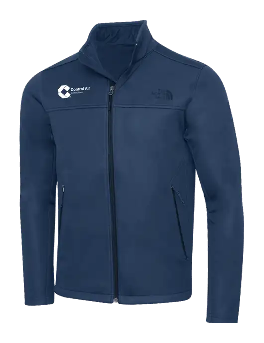 North Face Dark Navy Ridgewall Soft Shell Jacket w/Control Air Enterprises Logo