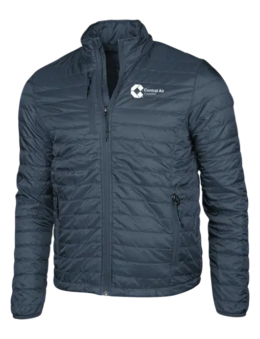 Navy Puffy Packable Jacket w/Control Air Enterprises Logo