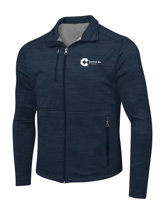 Navy Digi Stripe Fleece Jacket w/Control Air Enterprises Logo