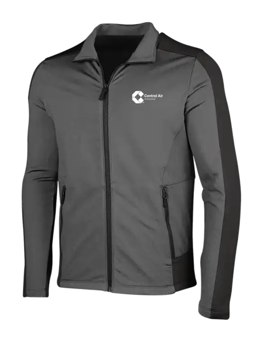 Medium Grey Heather Grid Fleece Jacket w/Control Air Enterprises Logo