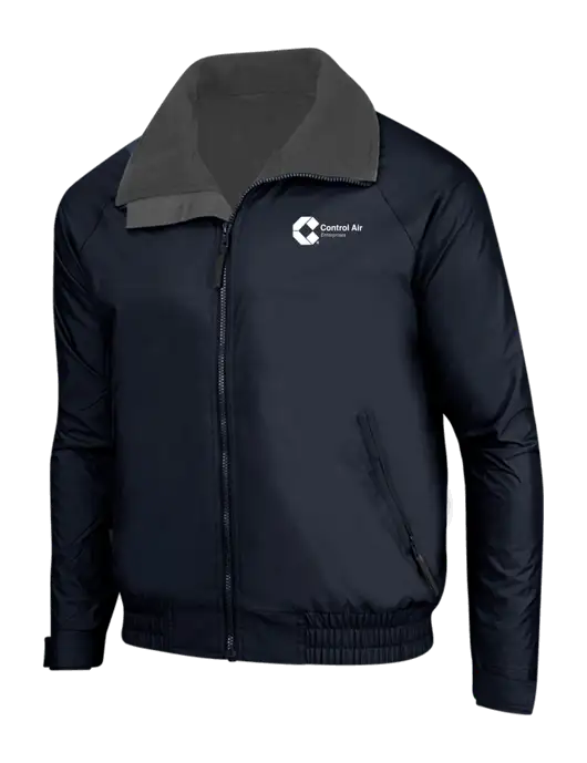 True Navy/Grey Heather Classic Competitor Jacket w/Control Air Enterprises Logo