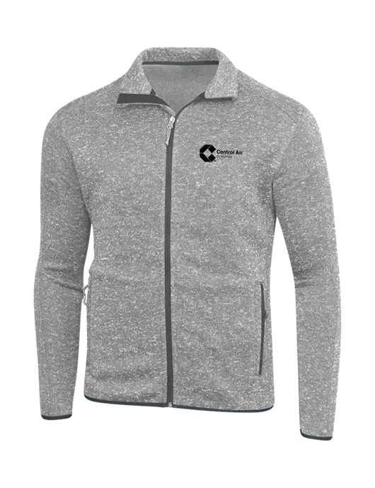 Grey Heather Sweater Fleece Jacket w/Control Air Enterprises Logo