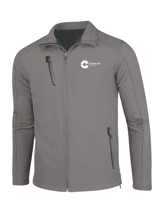 Medium Grey Welded Softshell Jacket w/Control Air Enterprises Logo