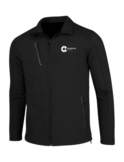 Black Welded Softshell Jacket w/Control Air Enterprises Logo