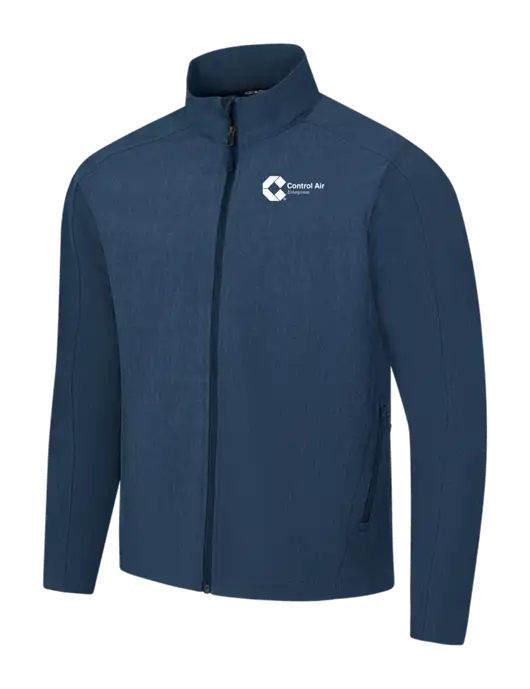 Navy Heather Core Soft Shell Jacket w/Control Air Enterprises Logo