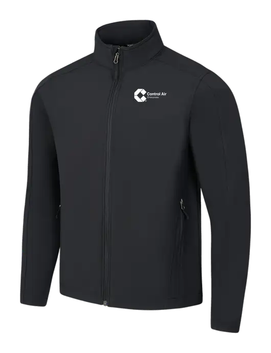 Black Core Soft Shell Jacket w/Control Air Enterprises Logo