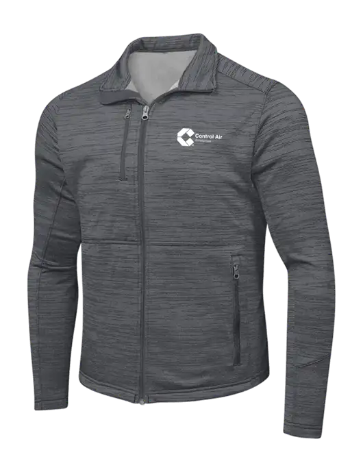 Medium Grey Digi Stripe Fleece Jacket w/Control Air Enterprises Logo