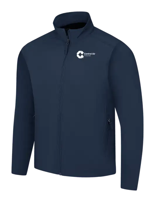 Navy Core Soft Shell Jacket w/Control Air Enterprises Logo