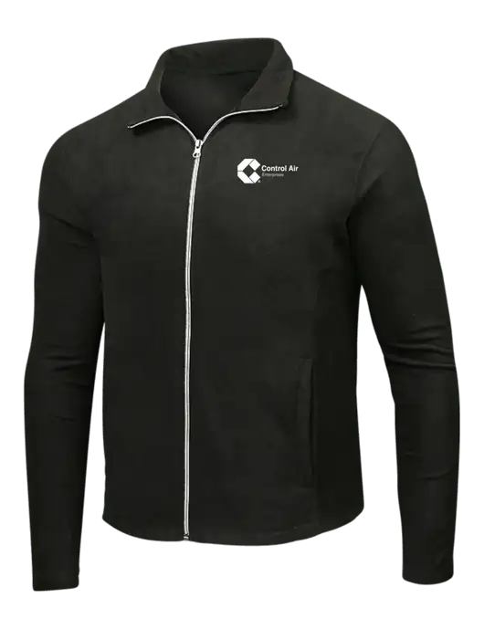 Black Microfleece Jacket w/Control Air Enterprises Logo