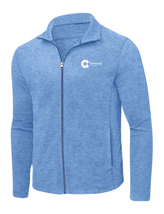 Light Royal Heather Microfleece Full-Zip Jacket w/Control Air Enterprises Logo