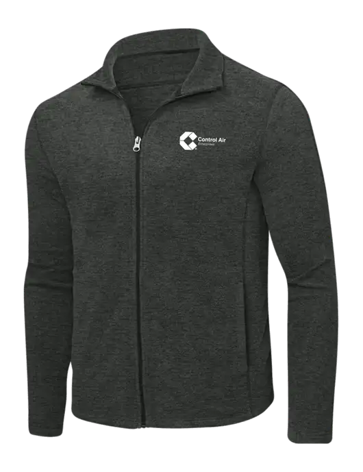 Charcoal Heather Microfleece Full-Zip Jacket w/Control Air Enterprises Logo