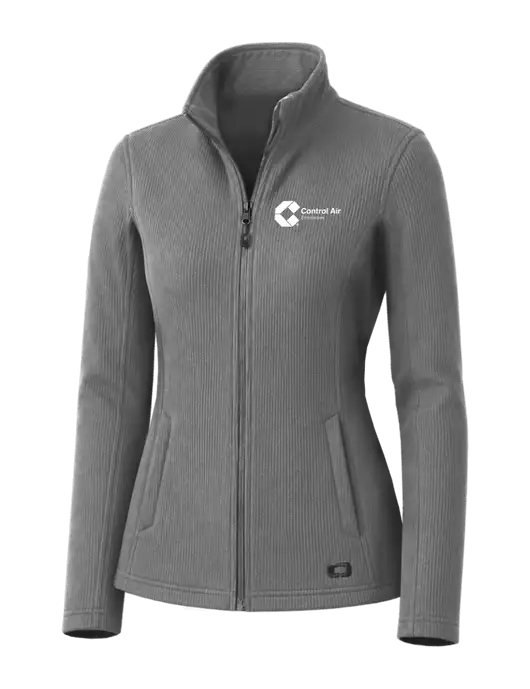 OGIO Medium Grey Womens Grit Fleece Jacket w/Control Air Enterprises Logo