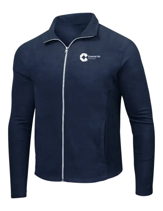 Navy Microfleece Jacket w/Control Air Enterprises Logo