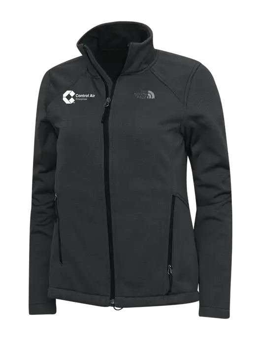 North Face Dark Grey Heather Womens Ridgewall Soft Shell Jacket w/Control Air Enterprises Logo