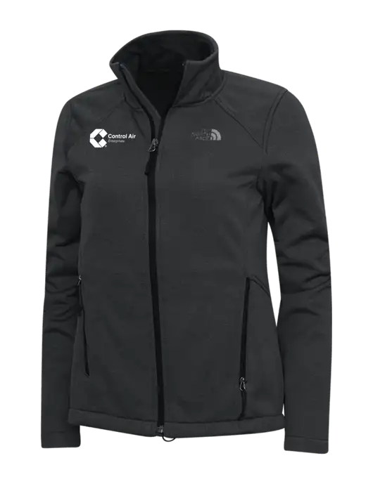 North Face Dark Grey Heather Womens Ridgewall Soft Shell Jacket w/Control Air Enterprises Logo