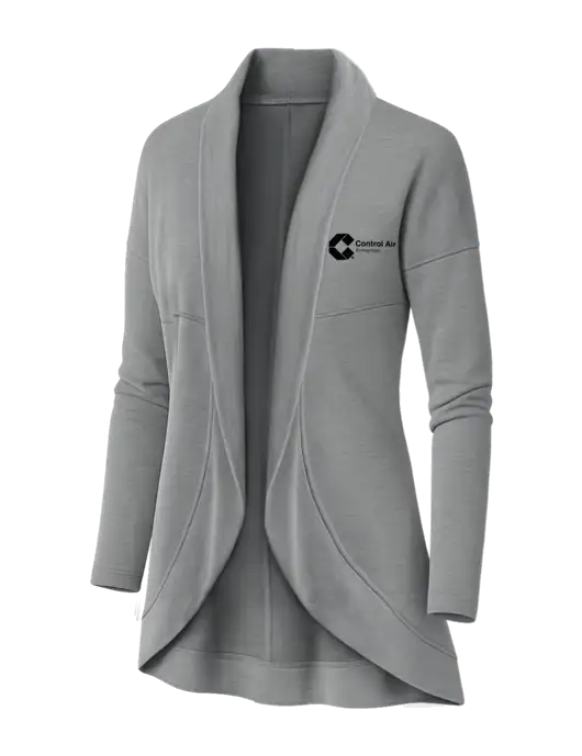 OGIO Light Grey Heather Womens Luuma Cocoon Fleece w/Control Air Enterprises Logo