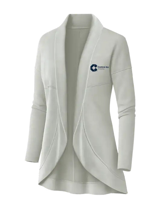 OGIO Ivory Snow Womens Luuma Cocoon Fleece w/Control Air Enterprises Logo
