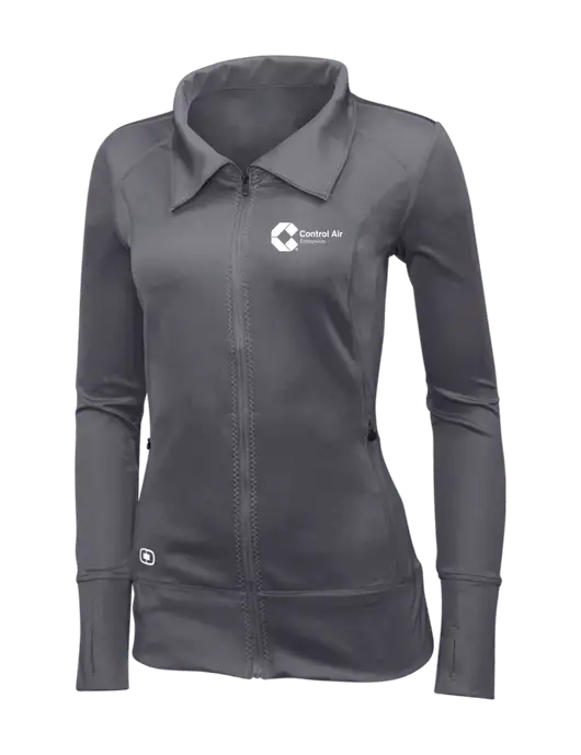 OGIO Dark Grey Womens Endurance Fulcrum Full-Zip w/Control Air Enterprises Logo