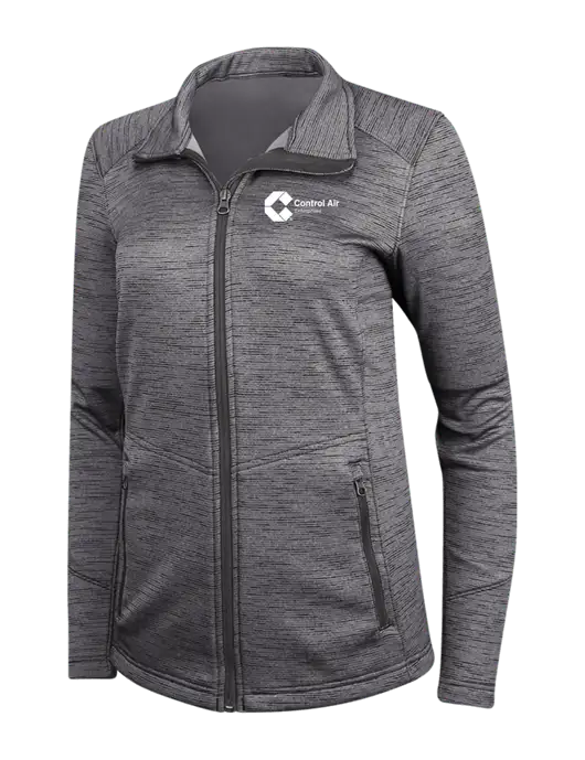 Womens Dark Grey Digi Stripe Fleece Jacket w/Control Air Enterprises Logo