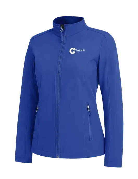 Dark Royal Womens Core Soft Shell Jacket w/Control Air Enterprises Logo
