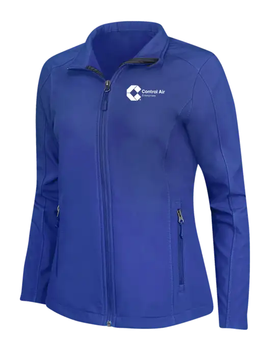 Dark Royal Womens Core Soft Shell Jacket w/Control Air Enterprises Logo