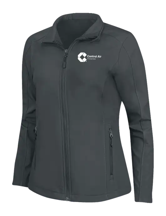 Charcoal Grey Womens Core Soft Shell Jacket w/Control Air Enterprises Logo